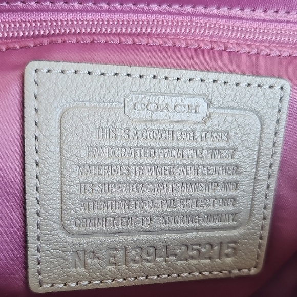 COACH NWOT 2013 Gray Signature Logo Jacquard & Leather MADELINE Crossbody Bag - Picture 13 of 14